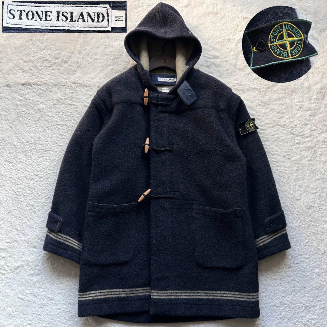 94AW　ストーンアイランド　ダッフルコート　グリーンエッジ　ネイビー　M　名作 STONE ISLAND（ストーン アイランド） STONE ISLAND 88AW グリーン