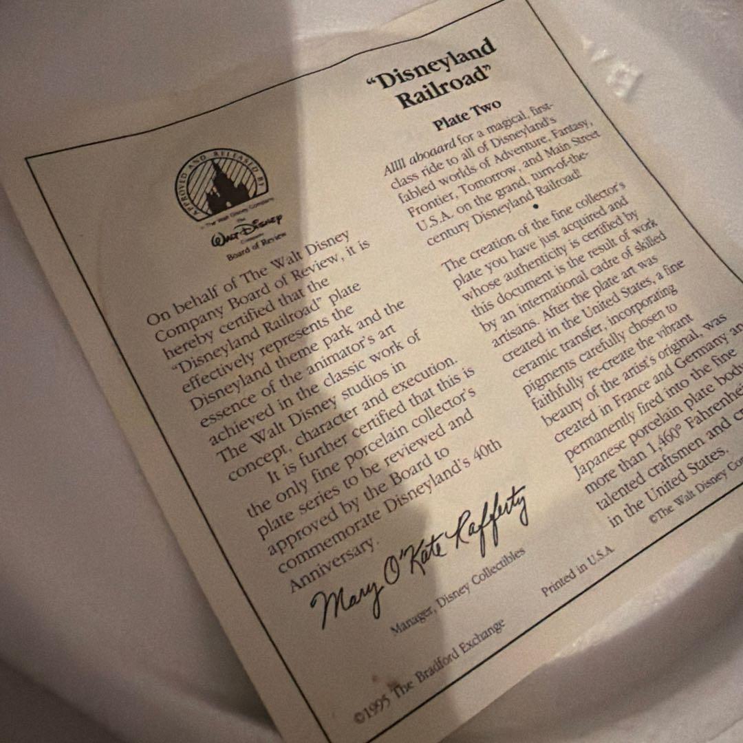 Disneyland Railroad 40周年記念プレート シリアルナンバー