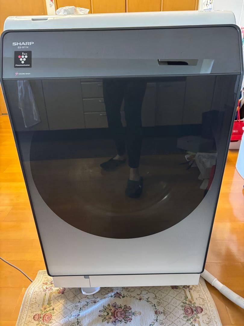 【美品】SHARP ドラム式洗濯機 右開き 2022年製 ES-W114-SL ES-W114｜洗濯機：シャープ