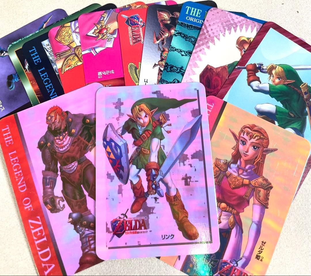 ゼルダの伝説時のオカリナ 当時物カードまとめ14枚 ナガサキヤ