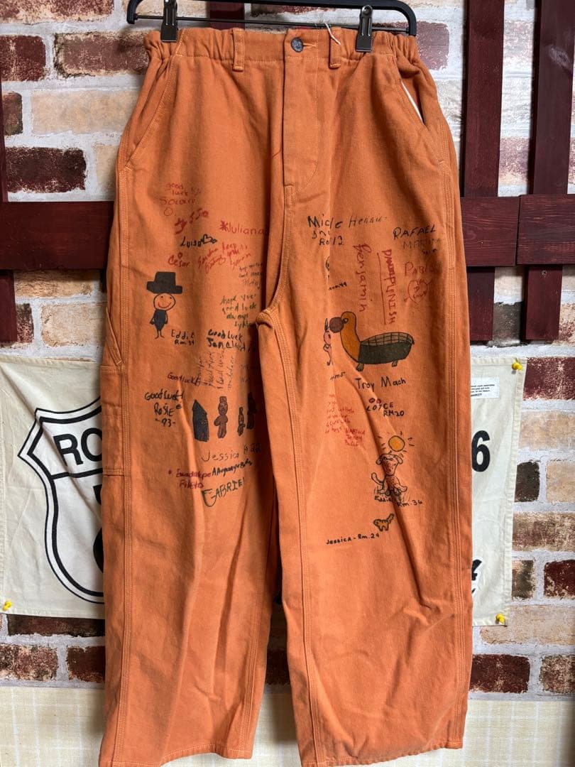 デニム＆ダンガリー DENIM DUNGAREE ラクガキロングパンツ 新品02 デニム＆ダンガリー DENIM DUNGAREE ラクガキロングパンツ 新品02