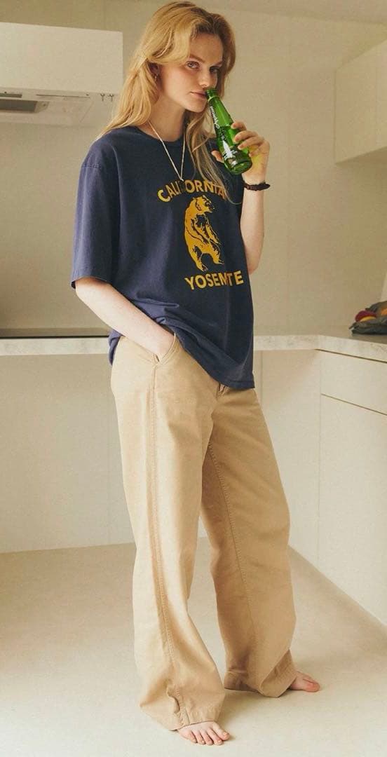 シンゾーン　チノパン　34 Shinzone（シンゾーン）】 WASHED HIGH WAIST CHINO 定番チノパンツ