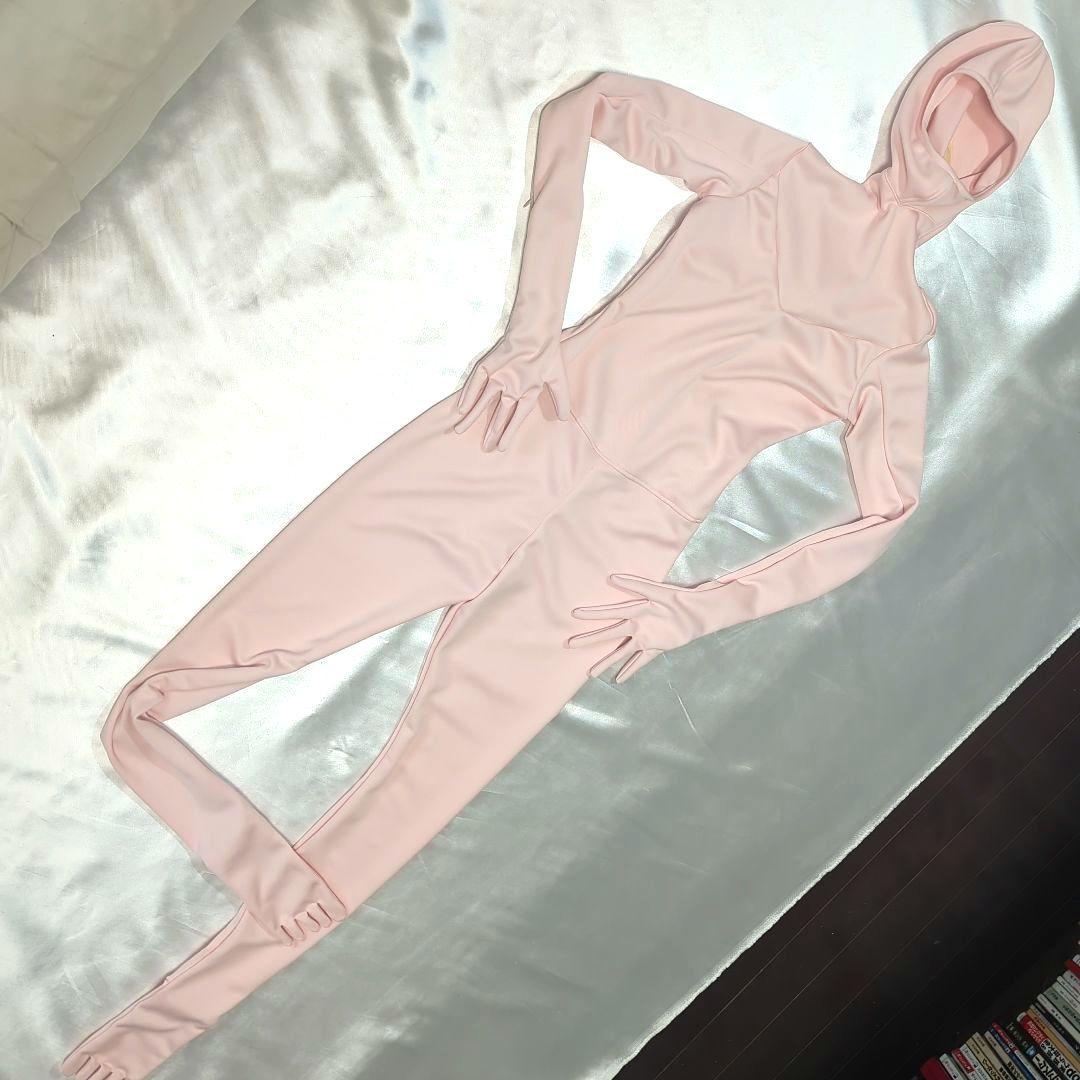 肌色全身タイツ 厚手 ゼンタイ着ぐるみショー 面下手袋5本指つま先付き