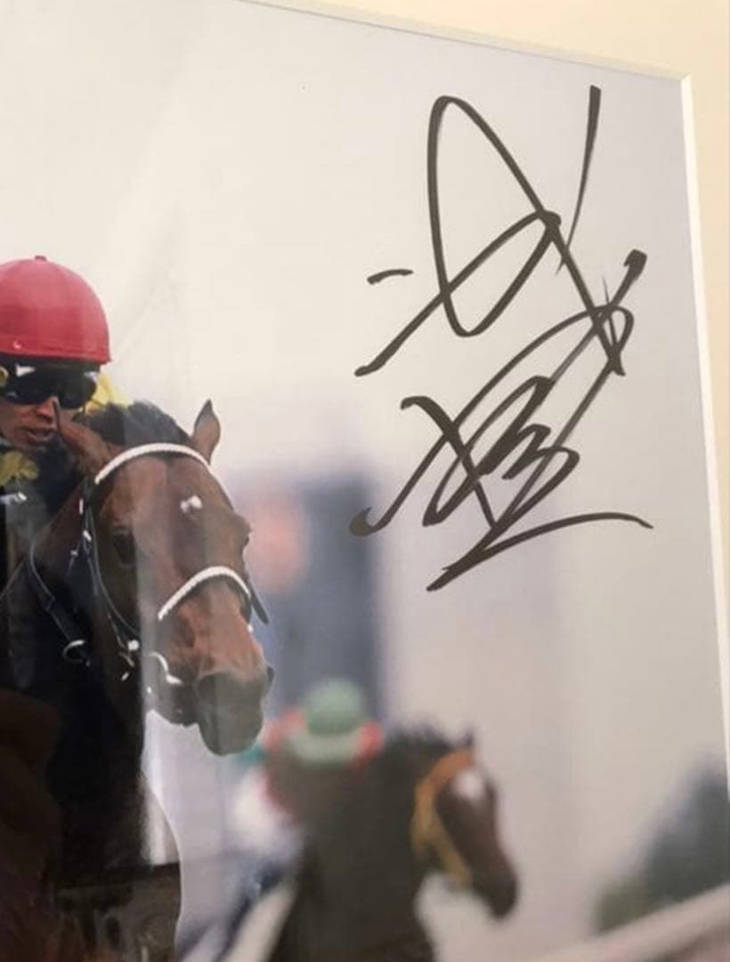 競馬 武豊 ディープインパクト 展示写真パネル 直筆サイン入り 武豊展