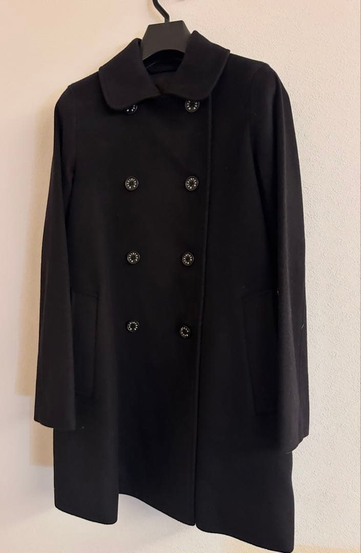 MACKINTOSH 黒コート ダブルボタン 英国製 サイズ34 MACKINTOSH(マッキントッシュ) 別注 DUNKELD/ダンケルド BT Loro Piana