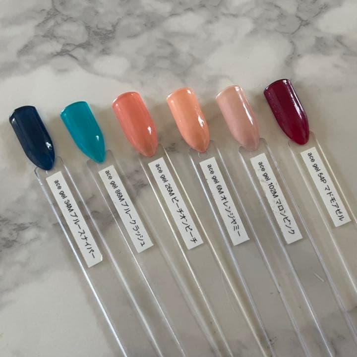 ace gel エースジェル カラージェル 6色set 2.5g - メルカリ