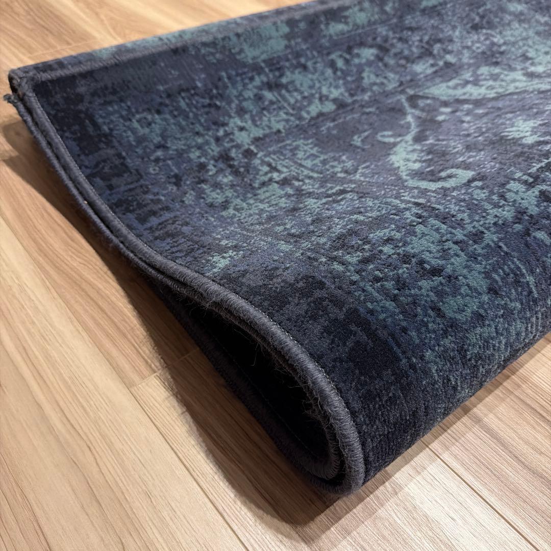 IKEA VONSBÄK ヴォンスベク ラグ パイル短, ダークブルー - メルカリ