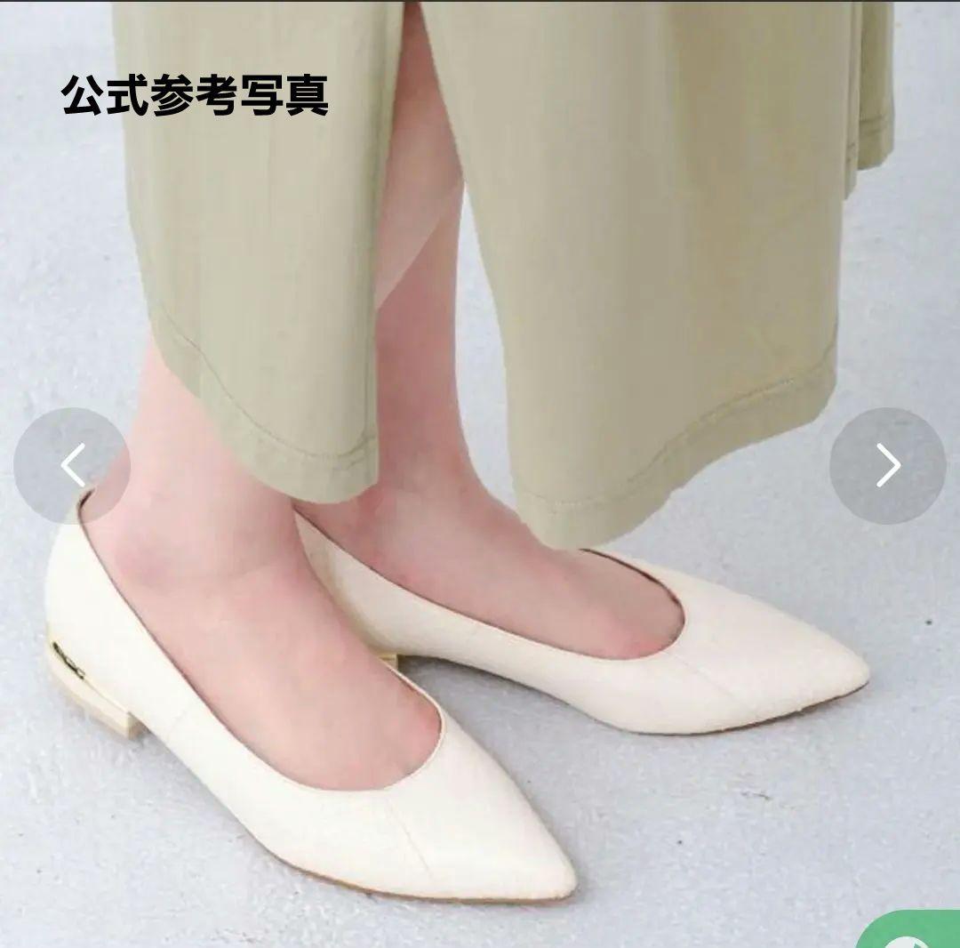 美品 HIMIKO On Bleue 卑弥呼 本革フラットパンプス 24.5cm