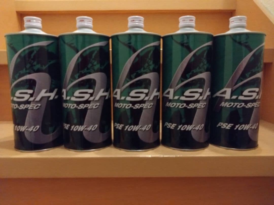 A・S・H アッシュ PSE モトスペック 10W-40 1L 5缶 5本 A.S.H. (アッシュ) FSE MOTO-Spec 10W40 (エンジンオイル) 1L : JO-YA