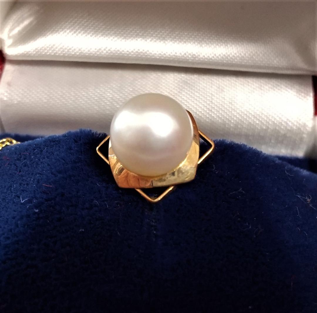 K18 真珠タイタックピン ネクタイピン - メルカリ