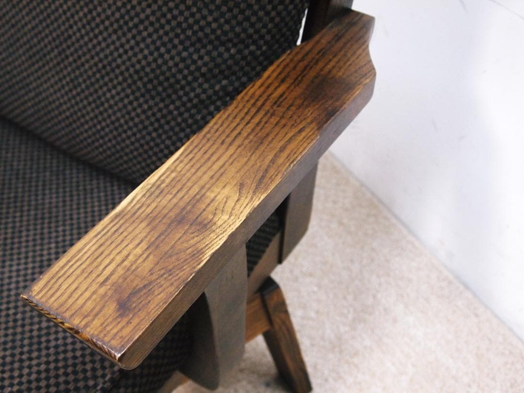 良品！大塚家具 ダイニングチェア 回転椅子 アームチェア 鳴門C-490KA