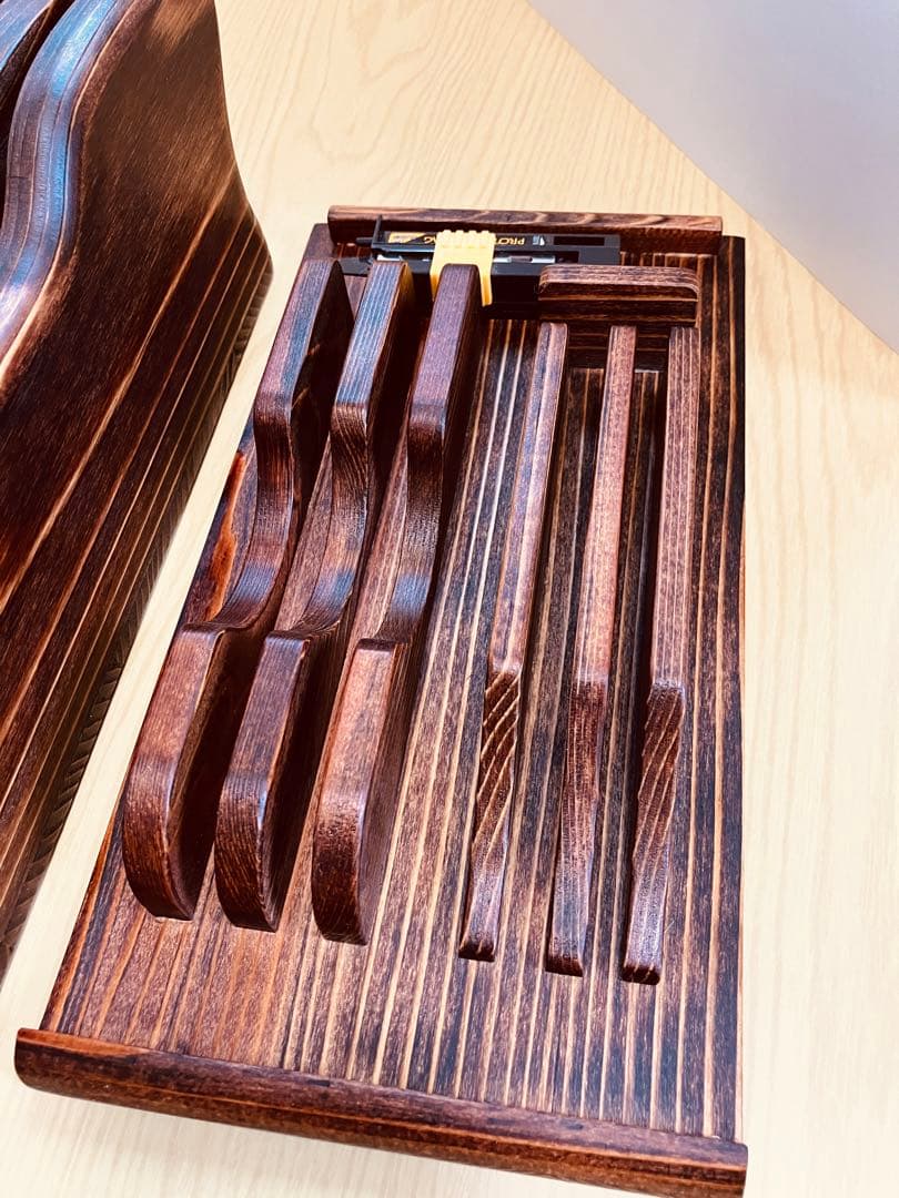 木製シザートレイ シザートレー シザースタンド ハサミ皿 Aタイプ