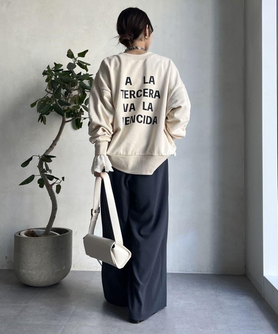 新品 DOUDOU メッセージ2WAYビッグプルオーバー アイボリー - メルカリ