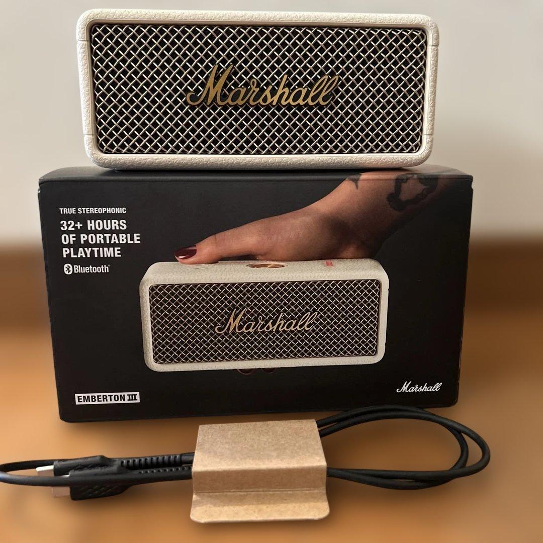 Marshall Emberton III ホワイト　スピーカー MARSHALL マーシャル Emberton III Cream Bluetoothスピーカー