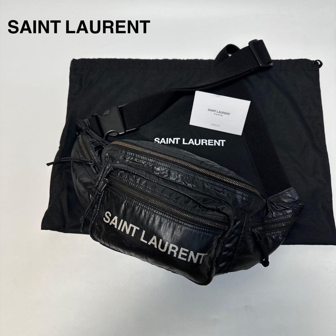 o53 保存袋　Gカード付き　サンローラン　ヌックス　ブラック　ウエストバッグ SAINT LAURENT サンローラン ボディバッグ NUXX ヌックス 581375 HO21Z