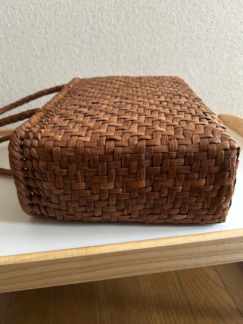 6月5日限定価格】新品 山葡萄籠バッグ 人気網代編み 内布巾着 山ぶどう