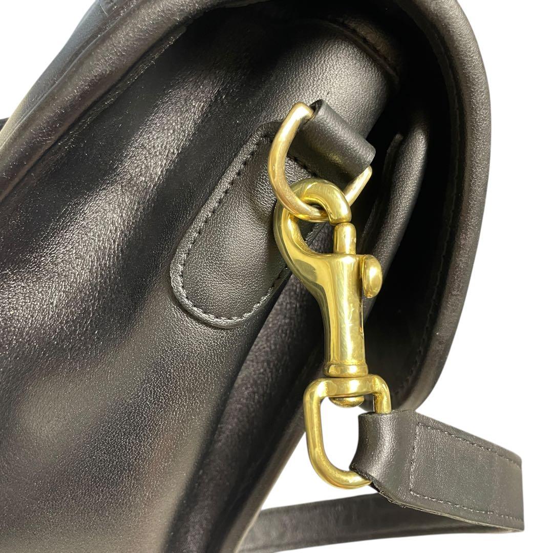 美品」 オールドコーチ 9977 USA 2way ブラック ショルダーバッグ