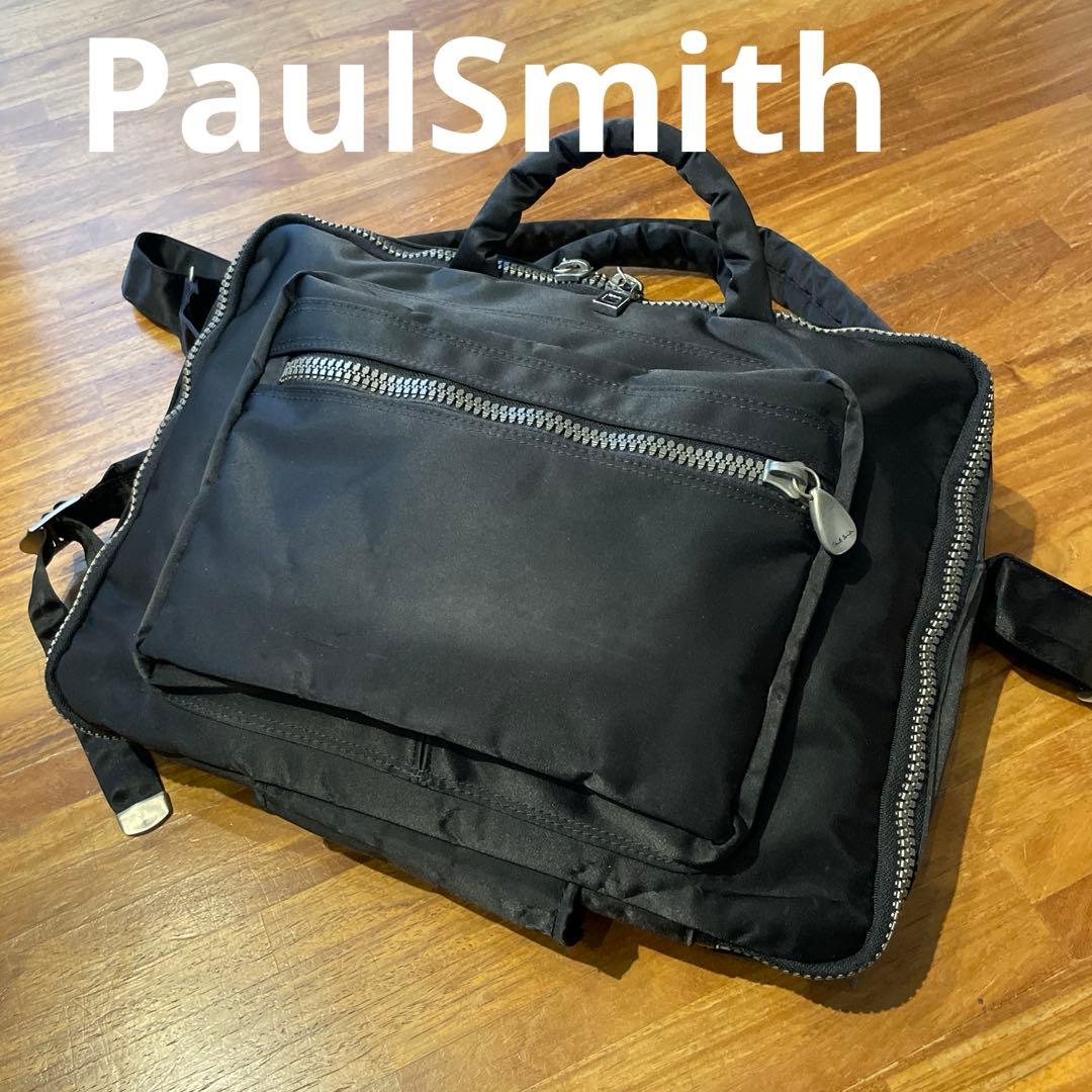 ポールスミス　3WAY　ビジネスバッグ　リュック　ブリーフケース　ブラック　A4 ポールスミス 3WAY ビジネスバッグ リュック ブリーフケース ブラック