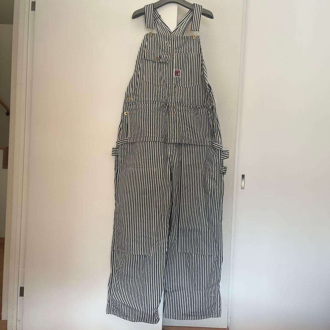 TCB Jeans ストライプオーバーオール 36 TCBJEANS TCBジーンズ オーバーオール TCB HANDYMAN PANTS HICKORY