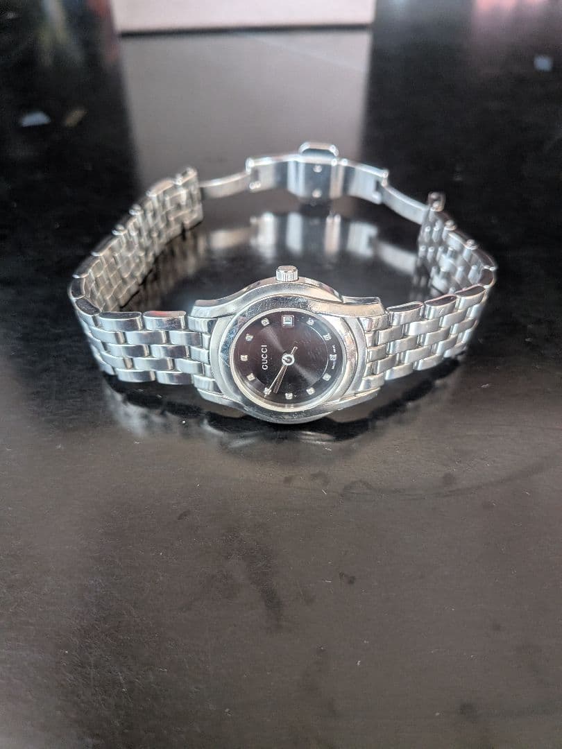 GUCCI 腕時計 5500L 11Pダイヤ 外箱 ステンレス 1630 - 時計人気