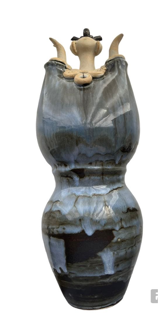 美品】森元青芳 砥部焼 壺人形 青芳窯 念ずれば花ひらく - メルカリ