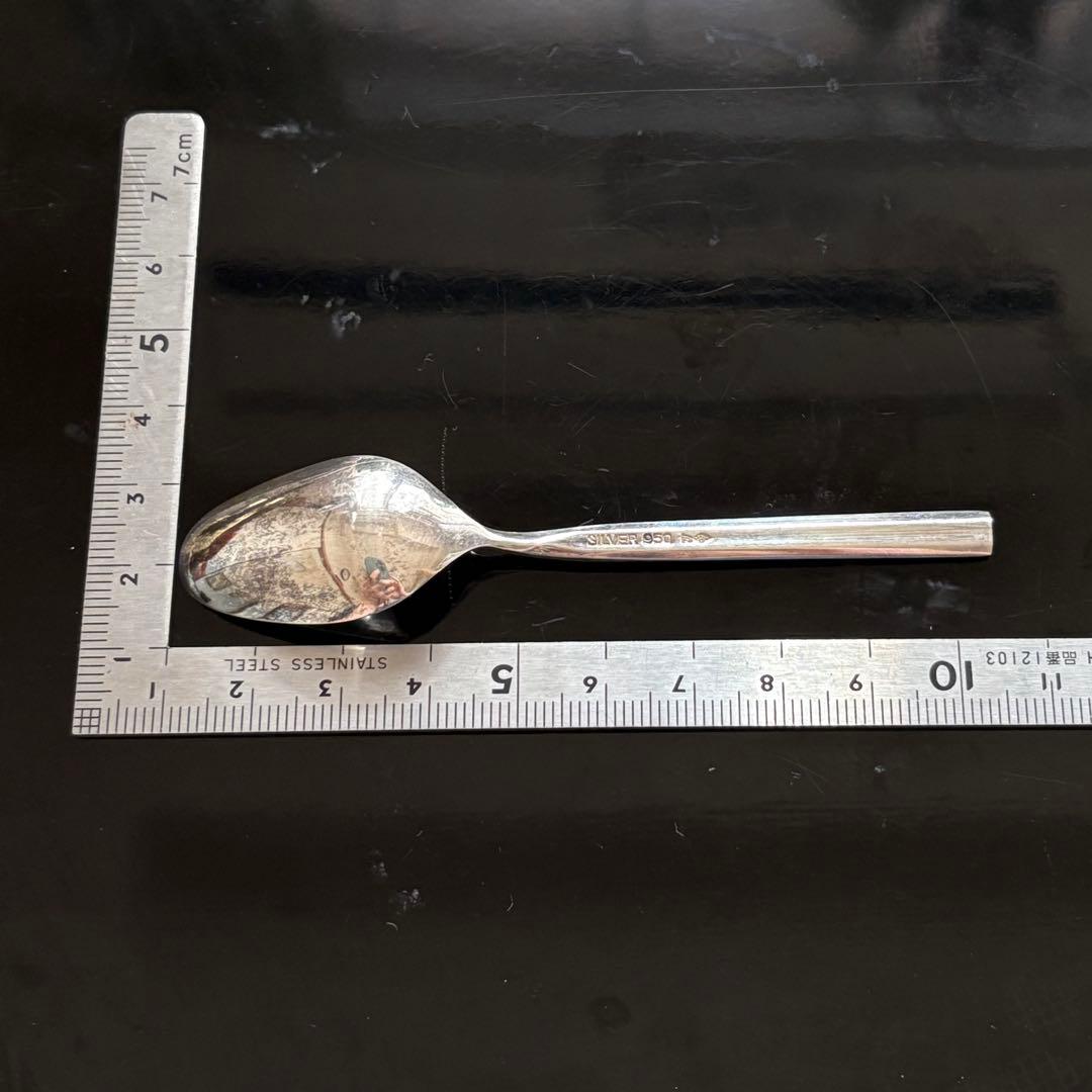 銀製 シルバーコーヒースプーンSILVER950 造幣局マーク逸品 - メルカリ