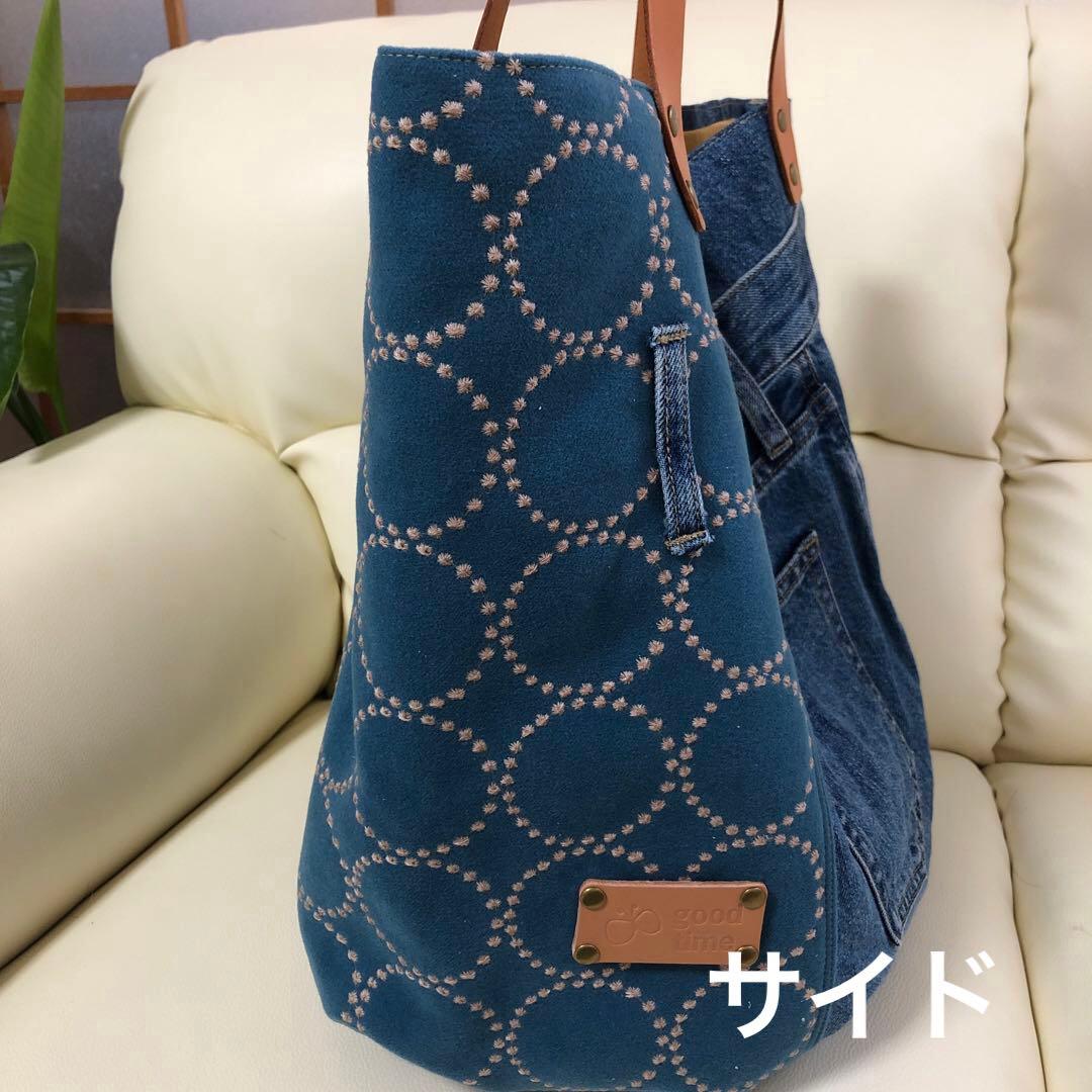 ミナペルホネン ＊ハンドメイド　Poco bag 《タンバリン》リメイクデニム