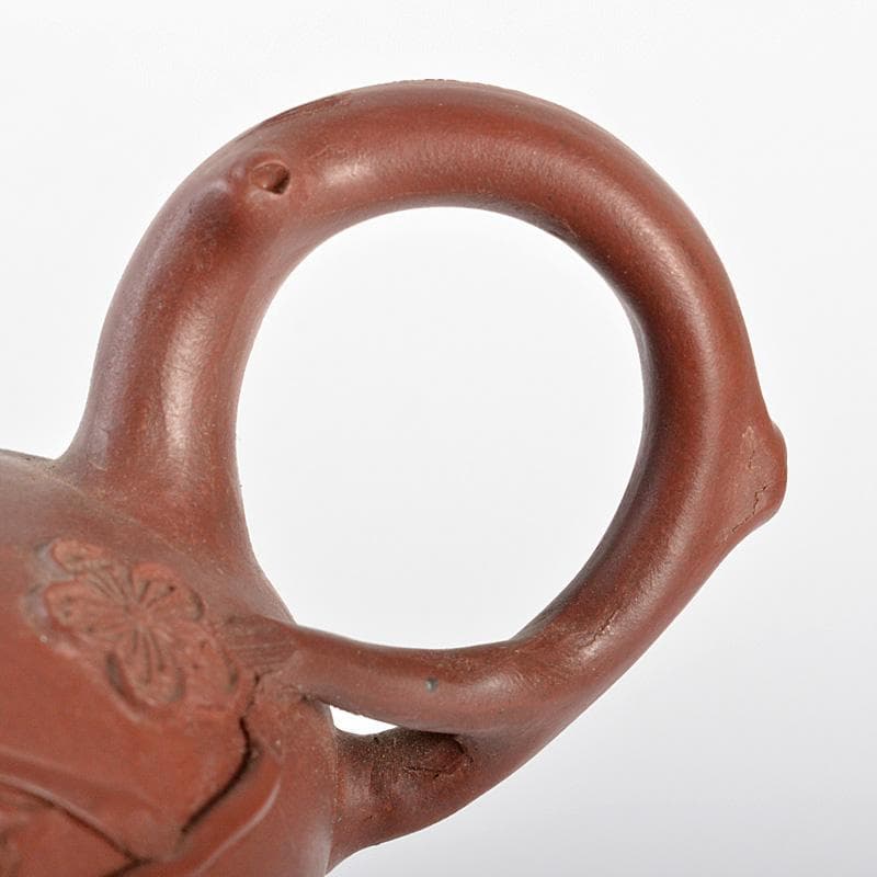 中国 紫砂 朱泥 梅文 急須 茶壷 在銘 V R5756