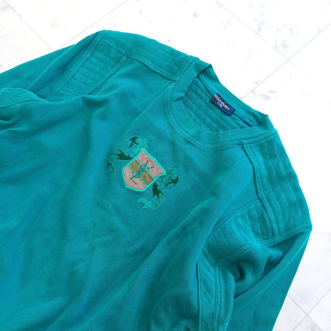 90s YSL tricot ヴィンテージ スウェット 刺繍ロゴ y2k 希少