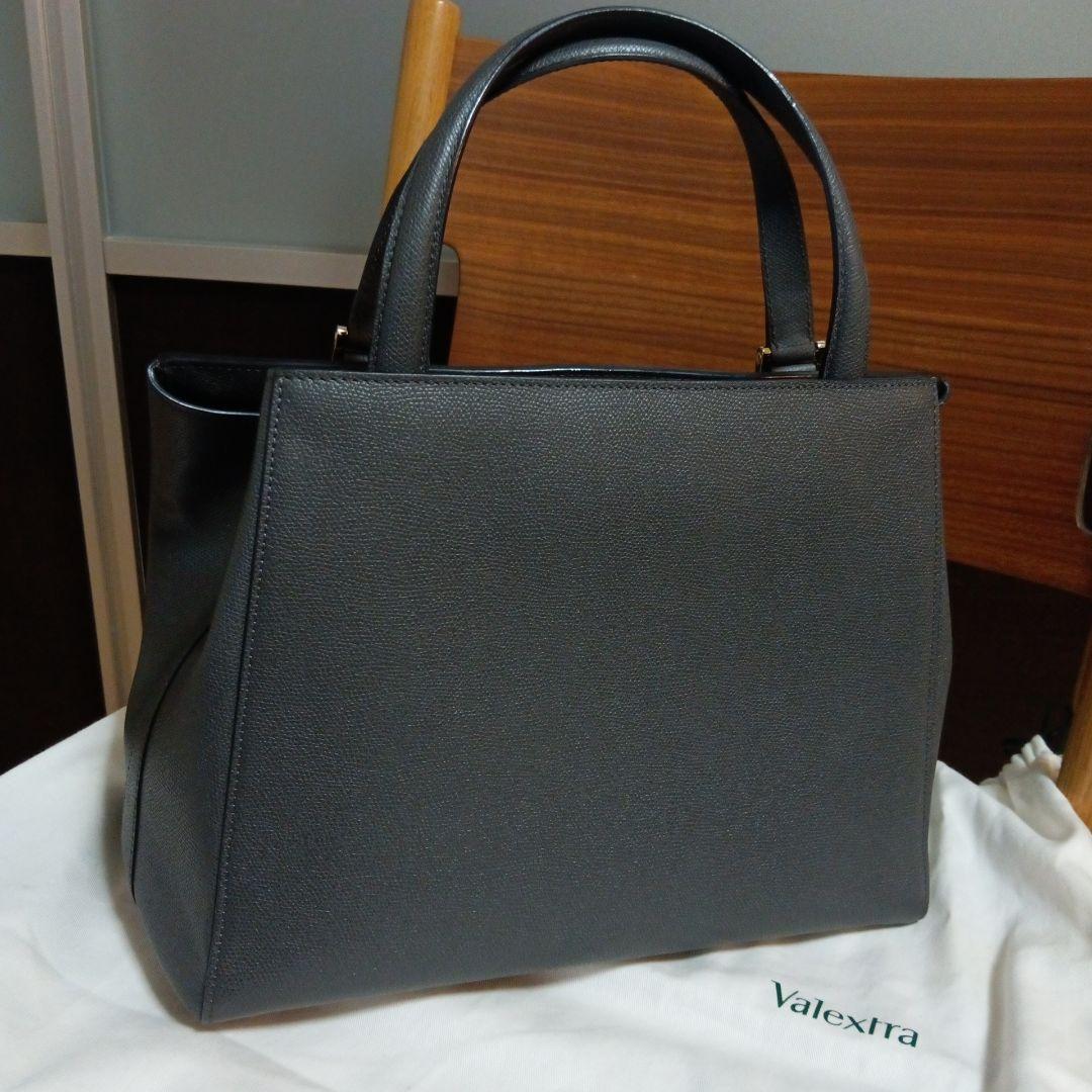 Valextra グレー レザー トートバッグ - メルカリ