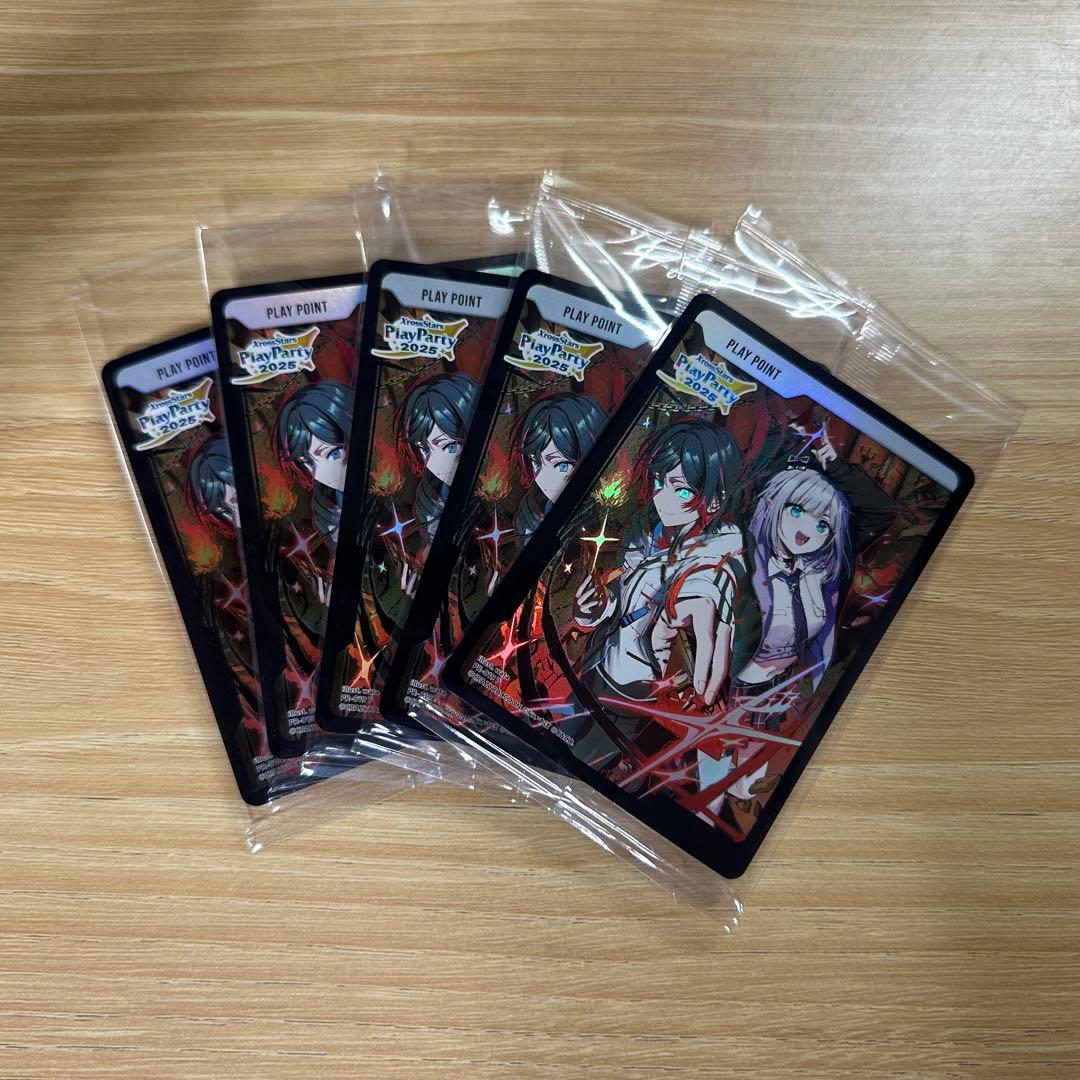 クロスタ　(プレイポイントカード)PR-019P　PPカード　プロモ Xross Stars クロスタ1月プロモPRプレイポイント5種各5枚セット