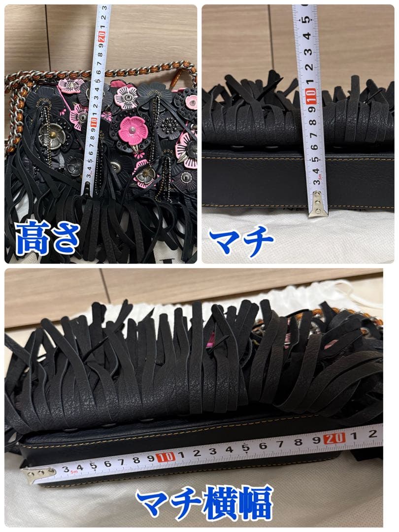 美品】COACH ティーローズ フリンジ ディンキー 3wayショルダーバッグ