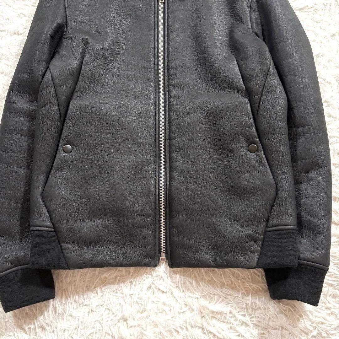 セオリー レザー ボア ジャケット ムートン Sサイズ ブラック 羊革