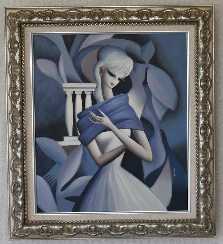 20世紀・日本の洋画家・二科展ドン　東郷青児　肉筆油彩色 20世紀・日本の洋画家・二科展ドン 東郷青児 肉筆油彩色 - メルカリ