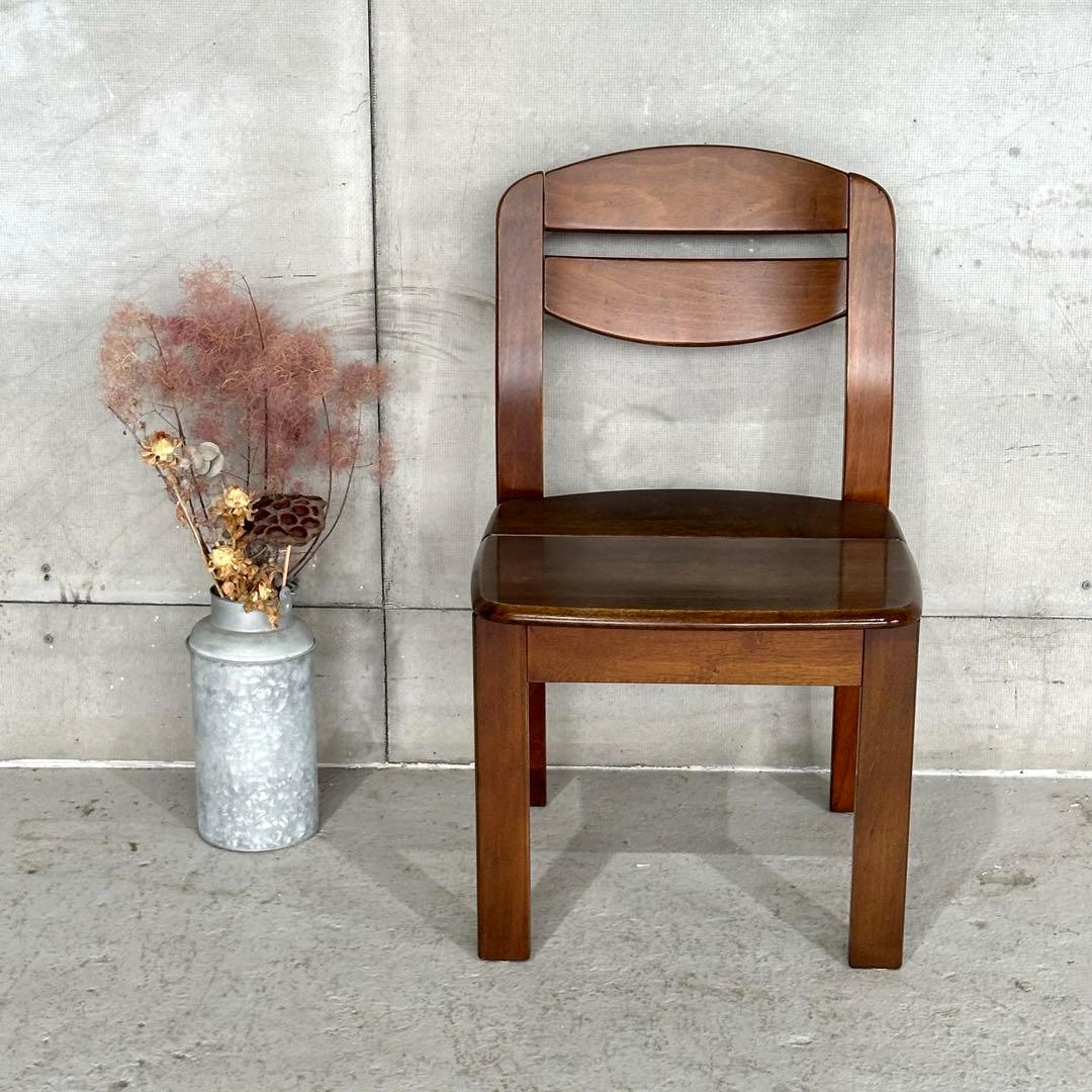 ヴィンテージ 木製ダイニングチェア 無垢材｜国産家具 自然木 - メルカリ