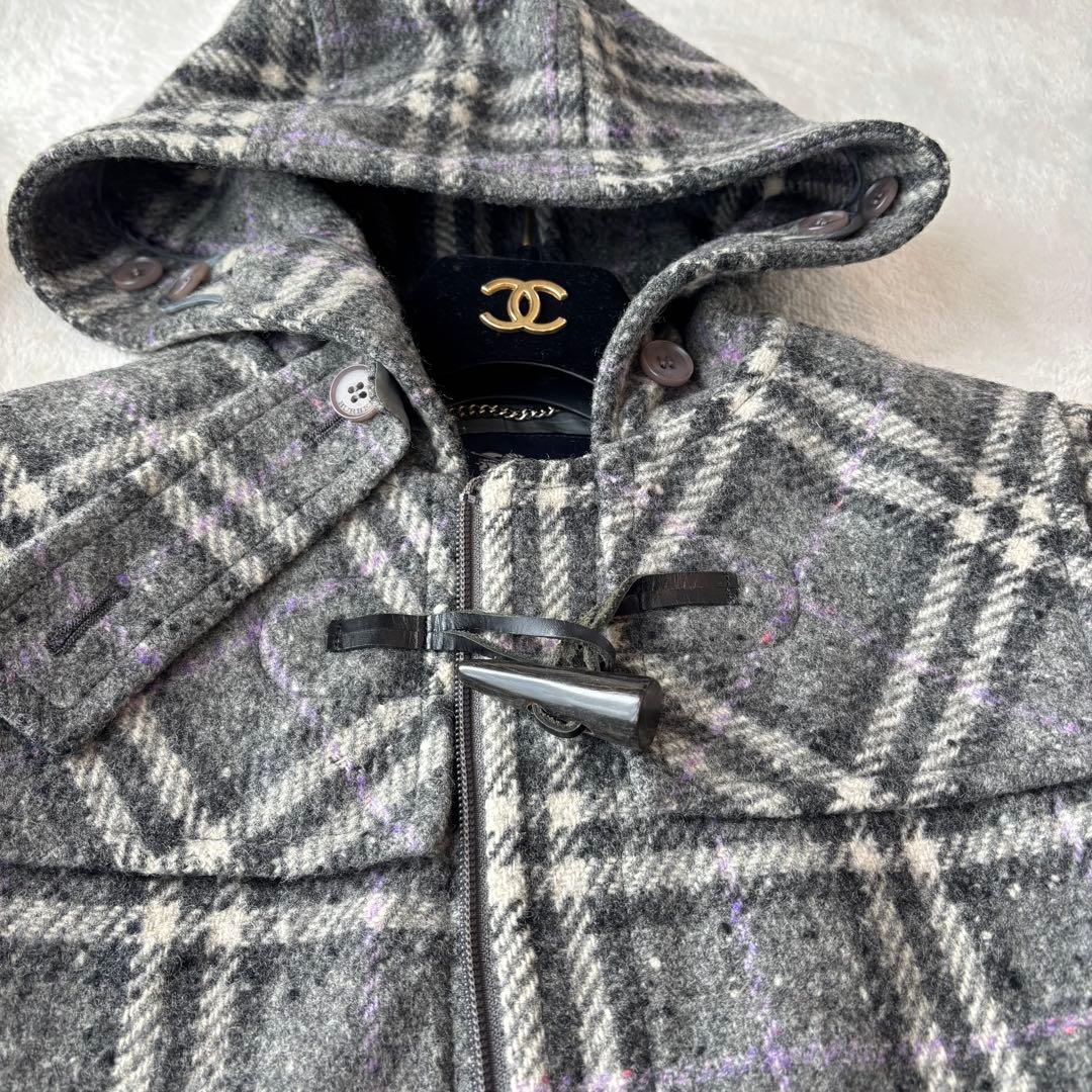 美品 Burberry バーバリー ダッフルコート ツイード ノバチェック