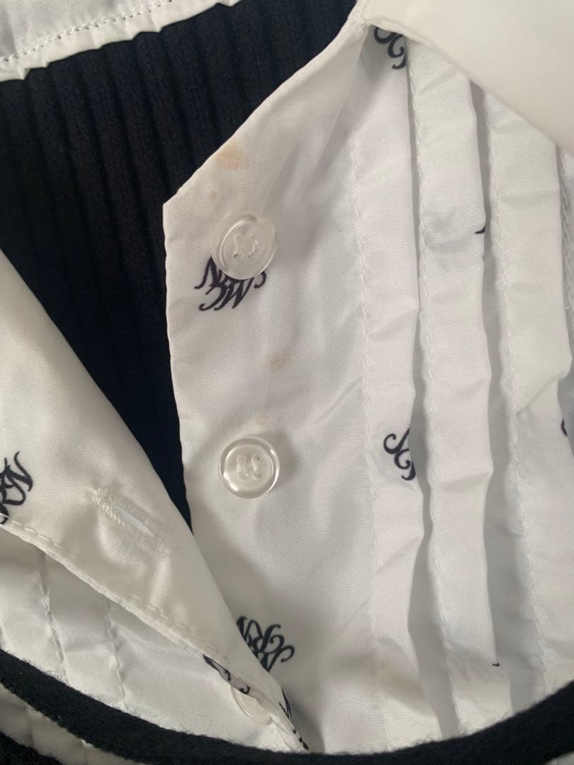 michellMacaron モノグラムシャツドッキングニットワンピースXS - メルカリ