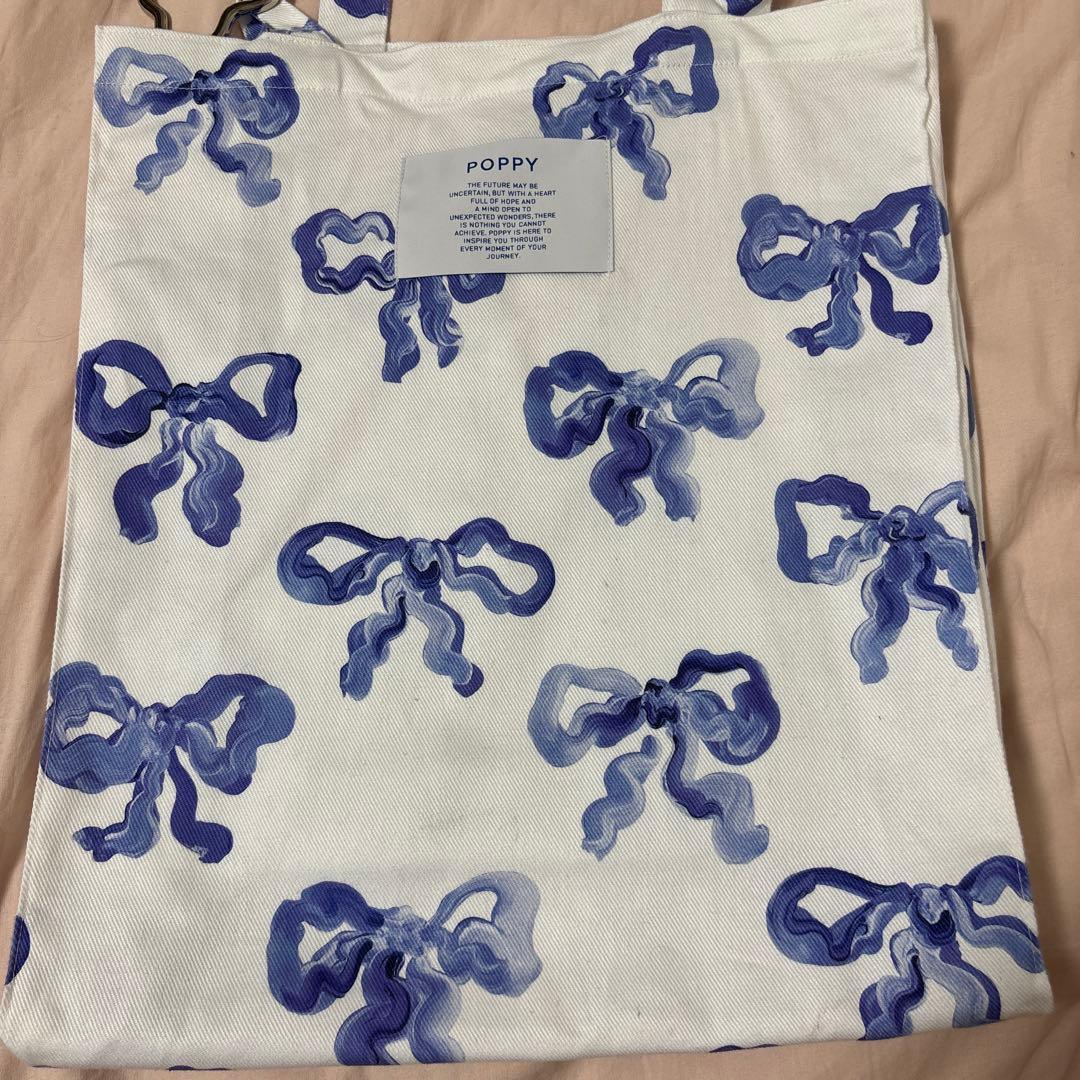 POPPY リボン柄トートバッグ - メルカリ