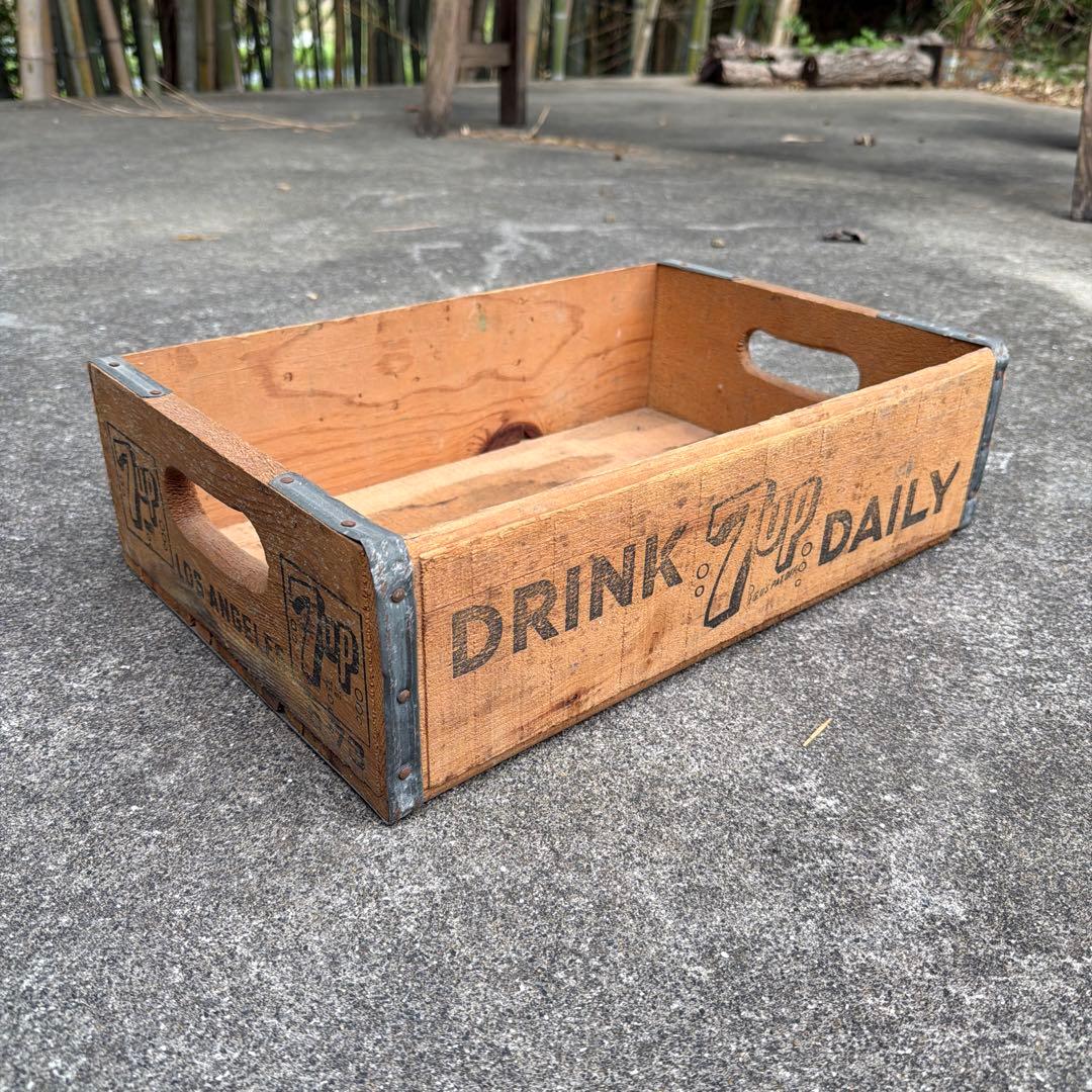1973年製　70s 7UP ヴィンテージ　木製　ウッド　ボックス　コンテナ 184275685_o7.jpg?
