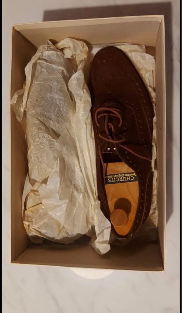 チャーチ スエードウイングチップ バックUK8 Eワイズ 二都市 - メルカリ