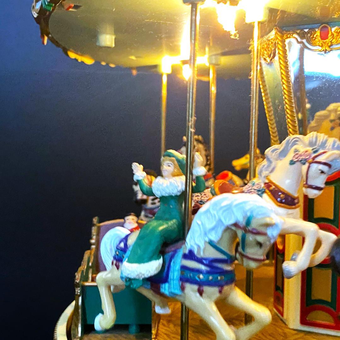 美品】ミスタークリスマス☆メリーゴーランド☆オルゴール☆カルーセル