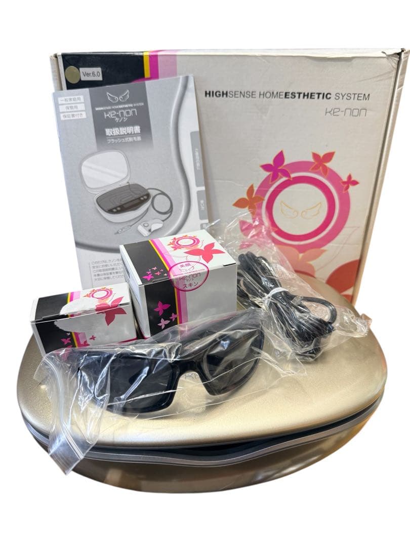 ケノン　Ver6.0 カートリッジ付き ゴールド 脱毛器 ケノン（ke-non） 美顔用スキンケアカートリッジ ケノン用 本体と同時