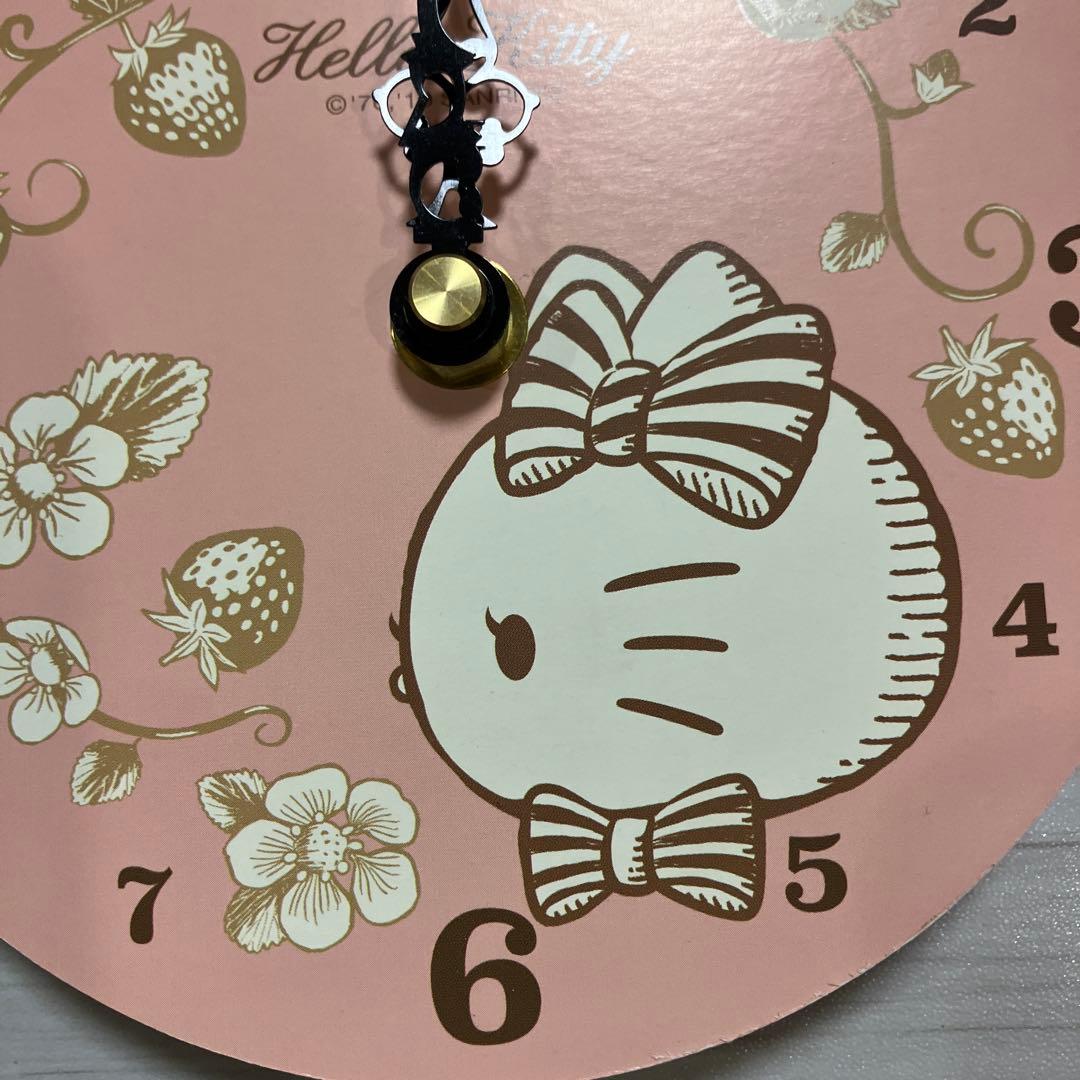 ハローキティ 洋服の青山 壁掛け時計 ノベルティ ピンク 壁掛け時計