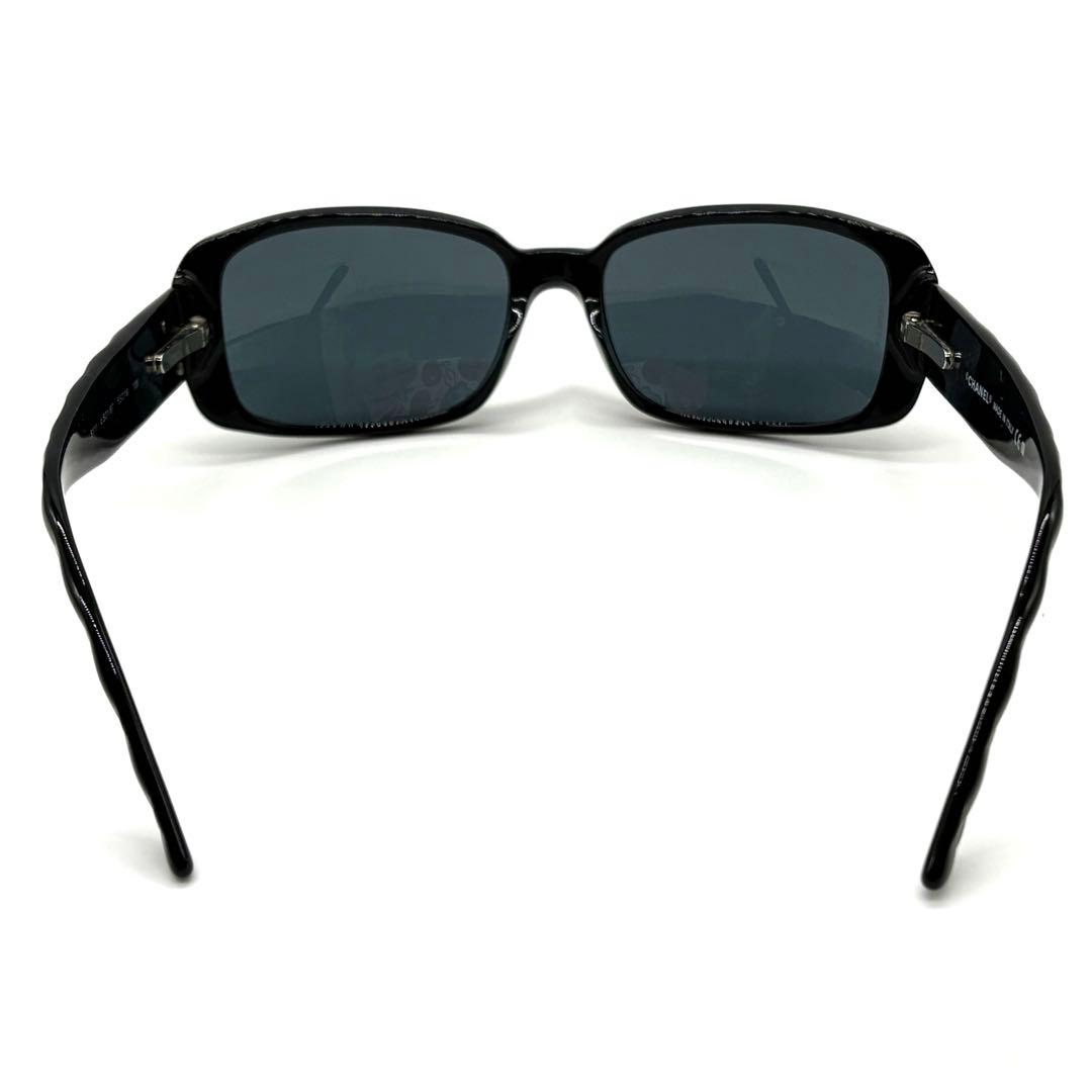 シャネル 5111 カメリア サングラス ブラック プラスチック 美品 正規