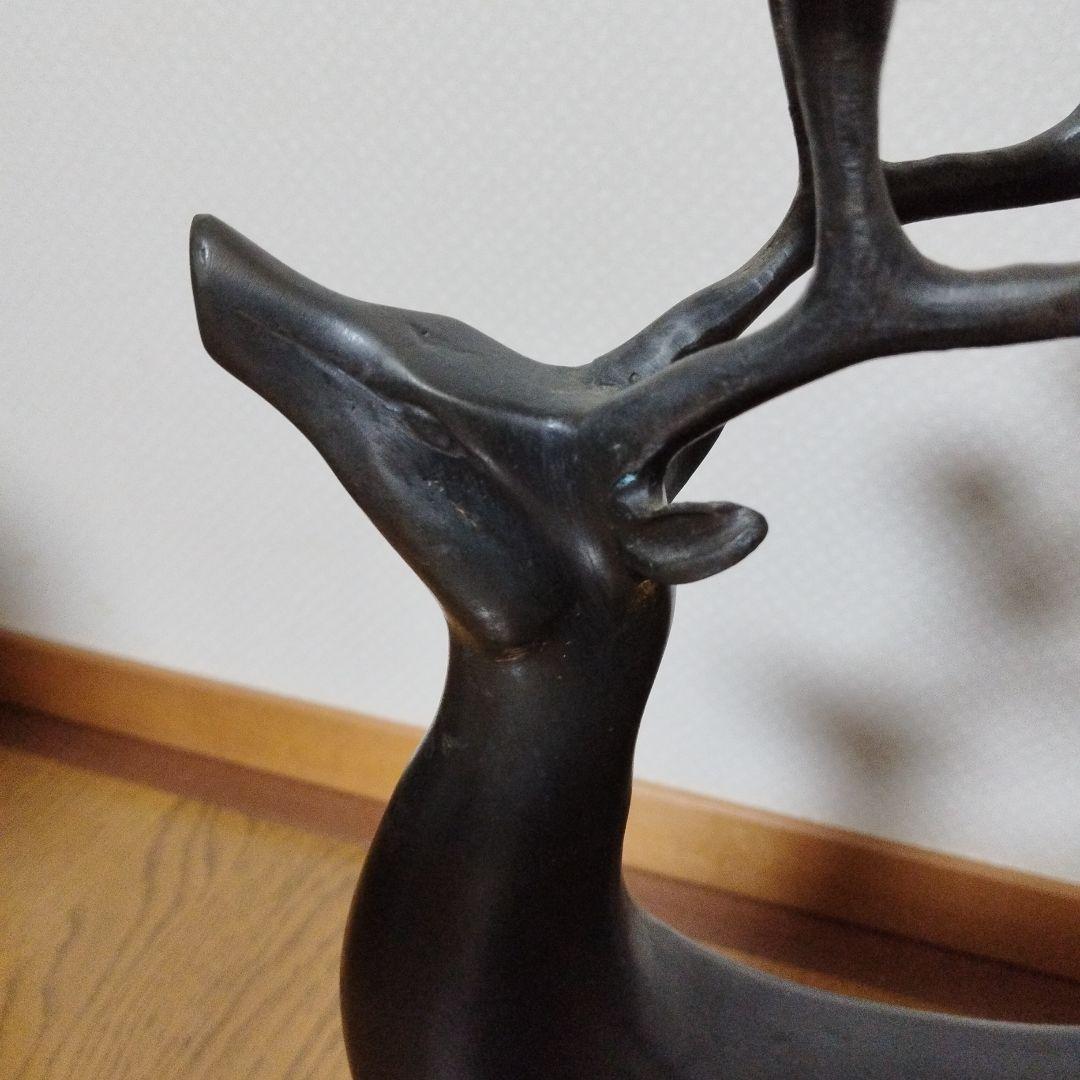 ヤカン様専用】アンティーク 鹿の形状の金属製キャンドルスタンド