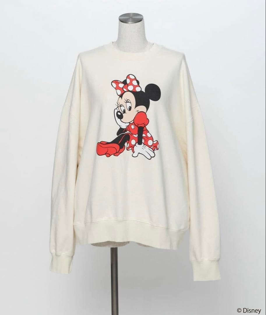 wcj ミニーマウス プリント クルーネック スウェット セール】【Disney/ディズニー】Minnie Mouse/ミニーマウス裏毛ドロップ