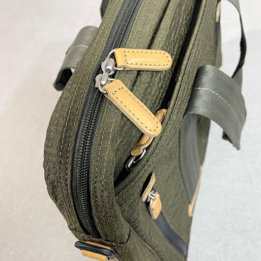 極美品】ポールスミス ブリーフケース 2way オリーブ ナイロン×レザー