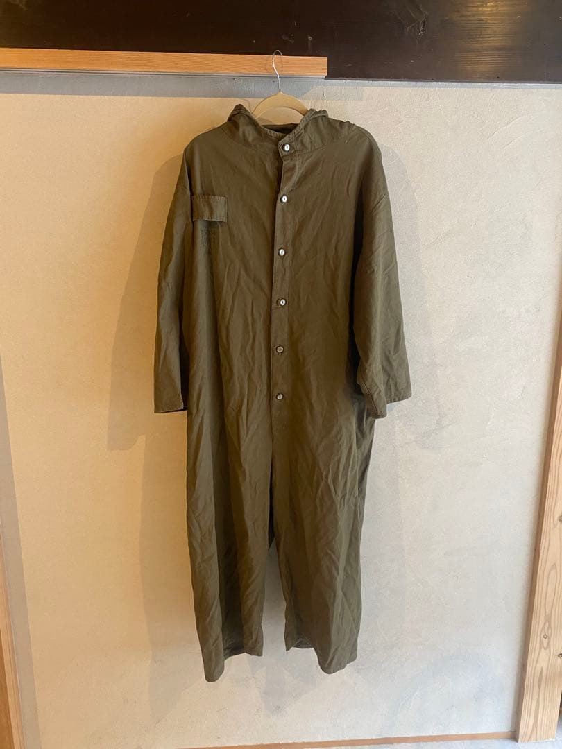 【チェコ軍デッドストック】1970年代ワークカバーオール（つなぎ）ブラウン DeadStock / CZECH ARMY 70's HOOD COVERALLS (チェコ軍 70年代フード