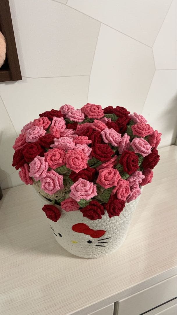 バラの花束ブランケット直径103cm，72本の大きなバラ，ストール - メルカリ