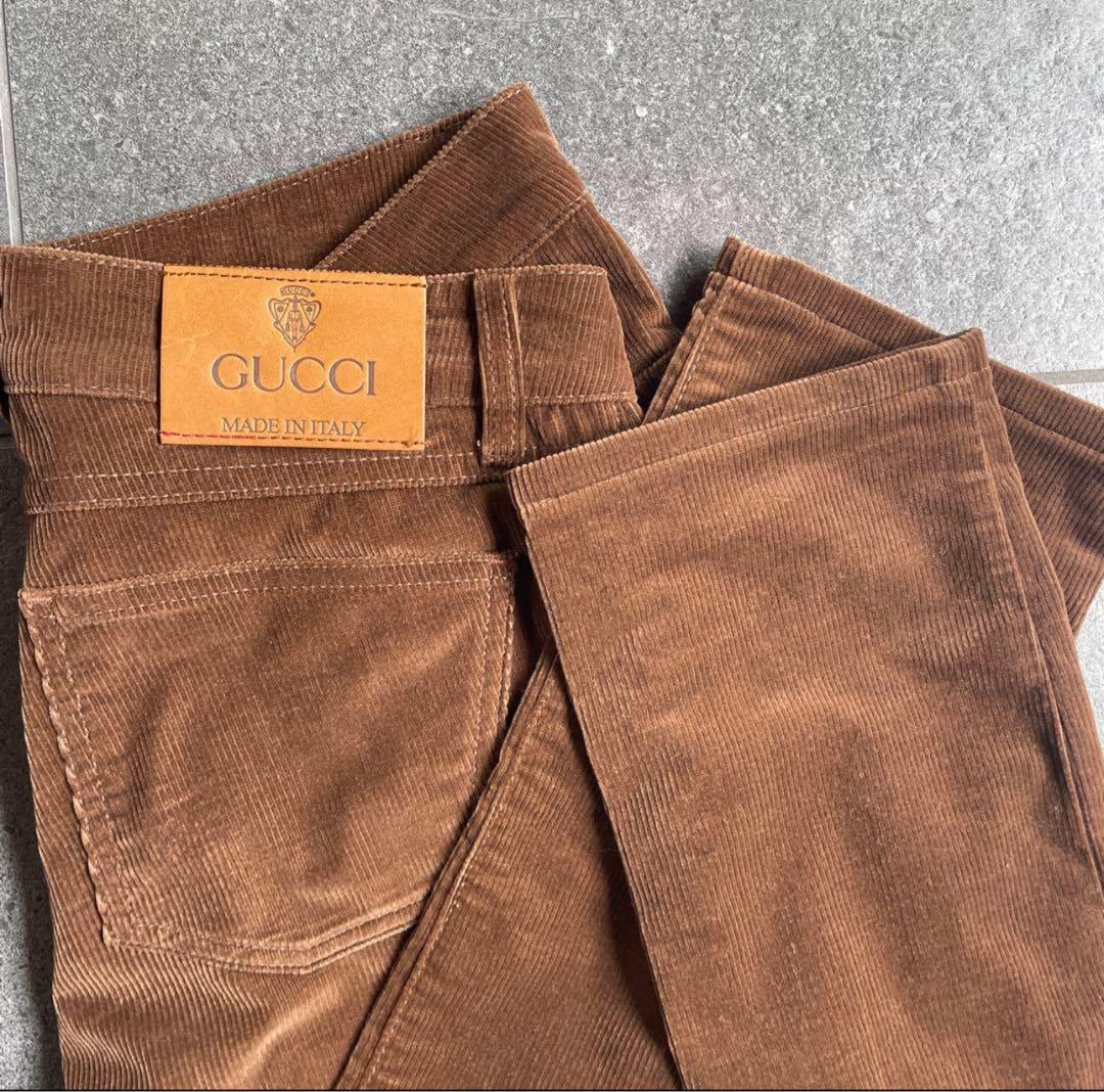 グッチ GUCCI 良質コーデュロイパンツ　美脚　ブラウン　美品 レア 中古・古着通販】GUCCI (グッチ) GUCCI スラックス ブラウン サイズ:7